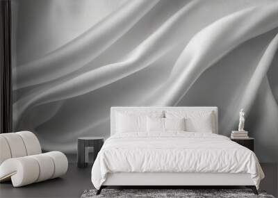 Abstract background luxury cloth, white silk texture Wall mural