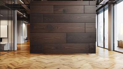 Dark wooden floor closeup Wall mural