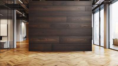 Dark wooden floor closeup Wall mural