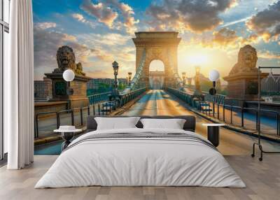 Chain Bridge in Budapest Wall mural