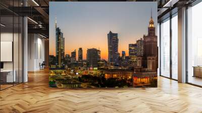 Palace of Culture at sunset Wall mural