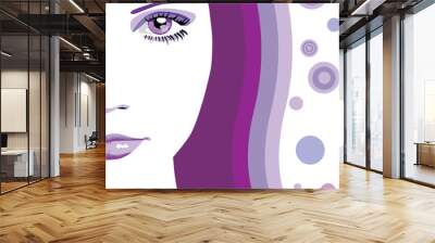 Abstract woman face Wall mural