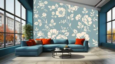 seamless floral pattern Wall mural