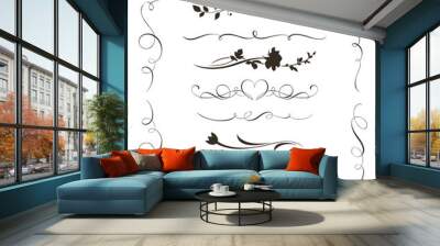 set of decorative calligraphic elements Wall mural