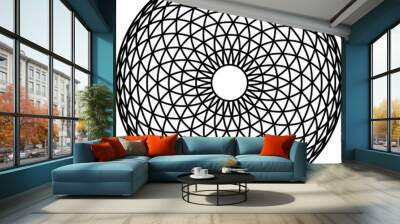 Torus yantra symbol isolated on png background. Sacred geometry symbol concept.	 Wall mural