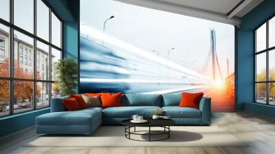 cars light trails Wall mural