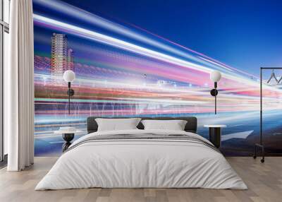 the light trails Wall mural