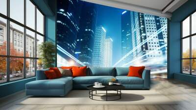 the light trails Wall mural