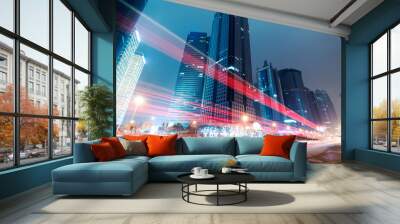 the light trails Wall mural