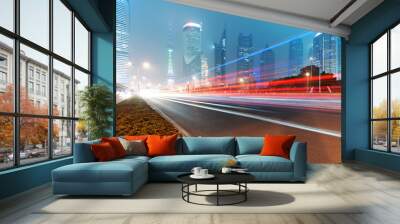 the light trails Wall mural