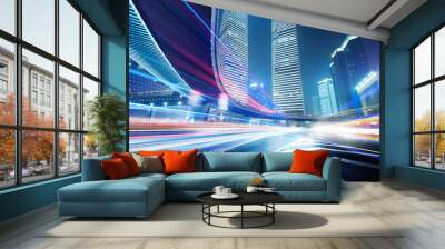 the light trails Wall mural