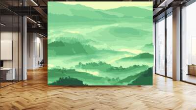 landscape with mountains Wall mural