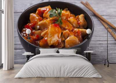 Chinese chicken sweet and sour sauce Wall mural