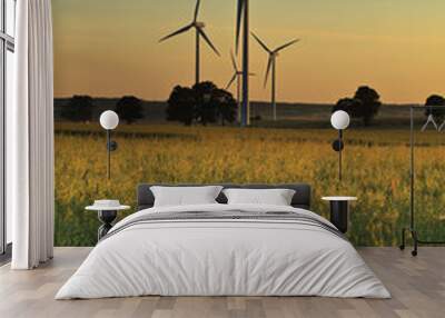 Wind farm on Kashubian Wall mural