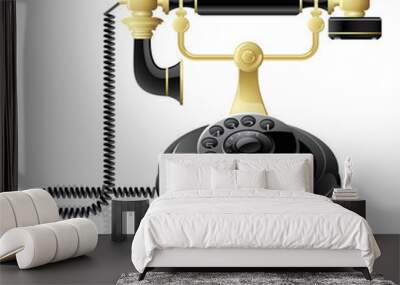 Vector telephone. Retro style. Wall mural