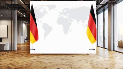 Germany and Germany flags for official meeting Wall mural