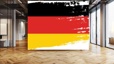 Germany flag, wide brush stroke on transparent background vector Wall mural