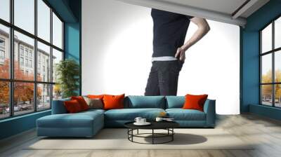 young man isolated, Full body , isolated Wall mural