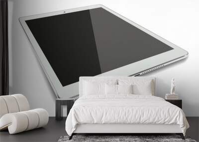 Tablet pc computer with black screen isolated on white background. Wall mural