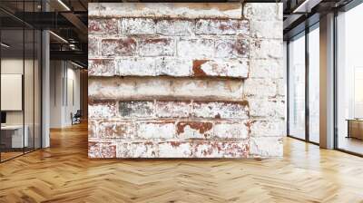 Old vintage brick wall, used as a background or texture Wall mural