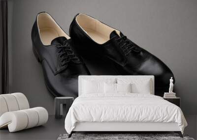 Male shoes. Derby. Men's fashion leather shoes Wall mural