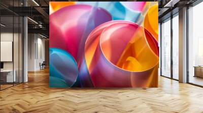 Abstract of a close-up of flowing color  Wall mural