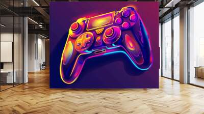 graphic of a console controller, gaming logo, bright vibrant,  Wall mural