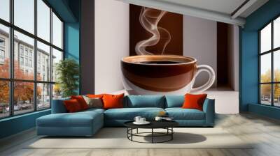 cup of tea on the table Wall mural