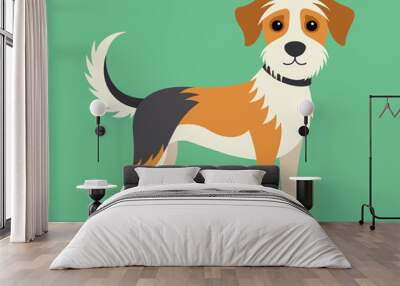 dog pet pup puppy cur vector illustration cartoon pretty cute perfect beautiful amazing doggy hound mongrel mutt pooch tyke Wall mural