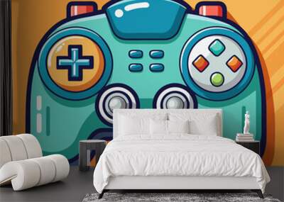 game joystick controller gamepad vector illustration Wall mural