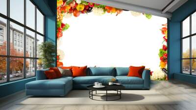 Colorful vegetable frame Wall mural