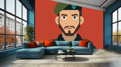 soldier in uniform vector illustration Wall mural