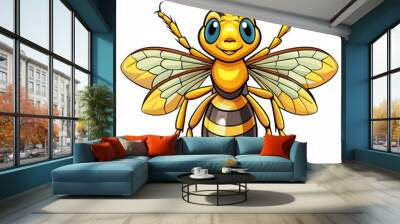 vector illustration of bee Wall mural