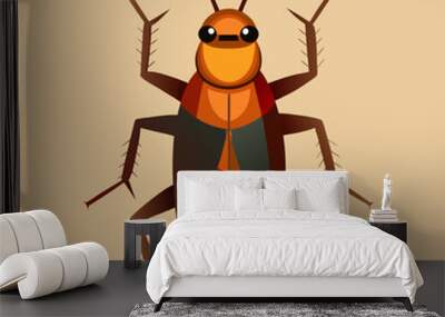 vector illustration of cockroach Wall mural