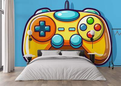 vector illustration of joystick controller game Wall mural