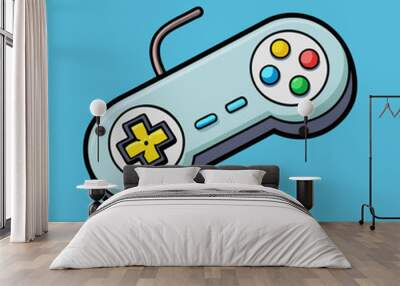 vector illustration of joystick controller game Wall mural