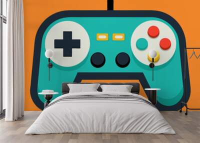 vector illustration of joystick controller game Wall mural