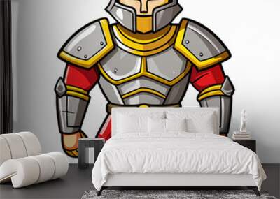 warrior armor vector illustration Wall mural