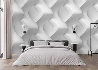 vector seamless abstract geometric 3d waves pattern Wall mural