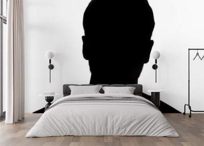 Hidden face in the shadow.male person silhouette Wall mural