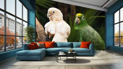 Pretty Parrots Wall mural