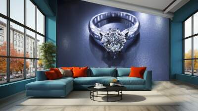 Two carat diamond engagement ring Wall mural