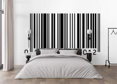 EAN-13 barcode isolated on white background. Vector Wall mural