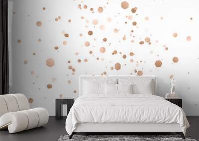 Placer bronze gold glitter confetti isolated PNG Wall mural