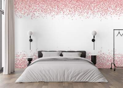 Rose gold glitter wide border isolated PNG Wall mural