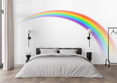 Translucent blurred rainbow arc perspective isolated PNG Wall mural