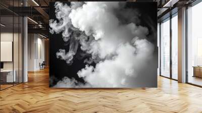 Floor covered in smoke or fog swirling upwards dramatic smoke or fog effect for spooky halloween background Smoke Explosion Backdrop Wall mural