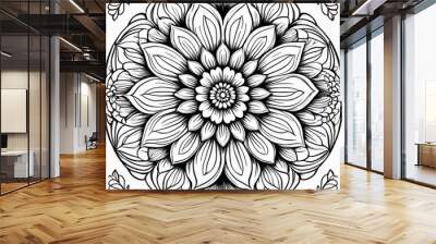 Islamic art craft pattern background with ornament mandala Illustration  Wall mural