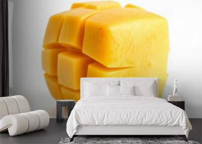 Mango cube isolated on white background full depth of field Wall mural