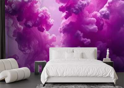 Purple lilac multicolored smoke abstract background acrylic paint underwater explosion Smoke Explosion Backdrop Wall mural